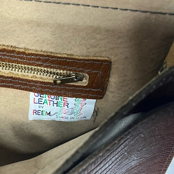 Vintage REEM Genuine Leather Clutch/Crossbody Bag - Picture 4 of 8